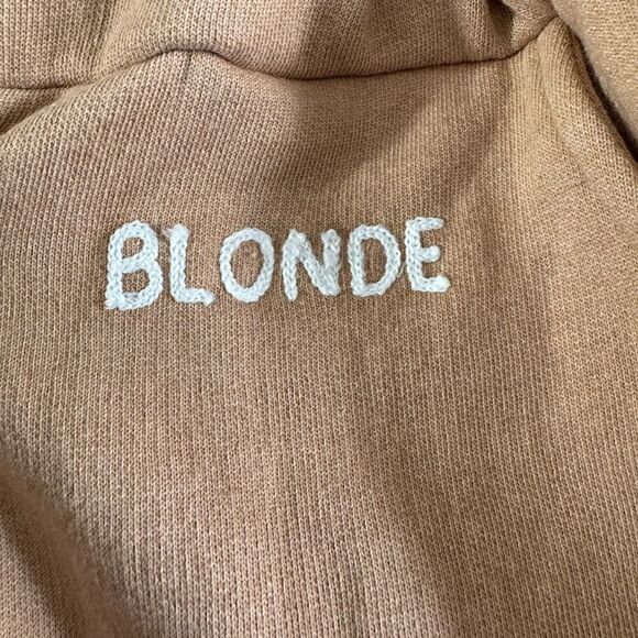 Brunette the label sweatpants Womens Sz M/L Blonde Peach jogger Track Pants - Picture 8 of 10